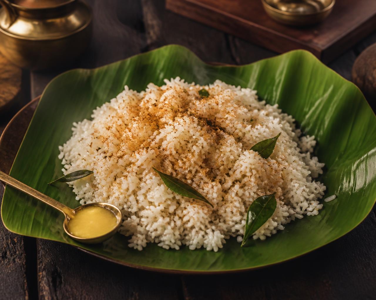 Ghee Rice with Karivepaku Podi